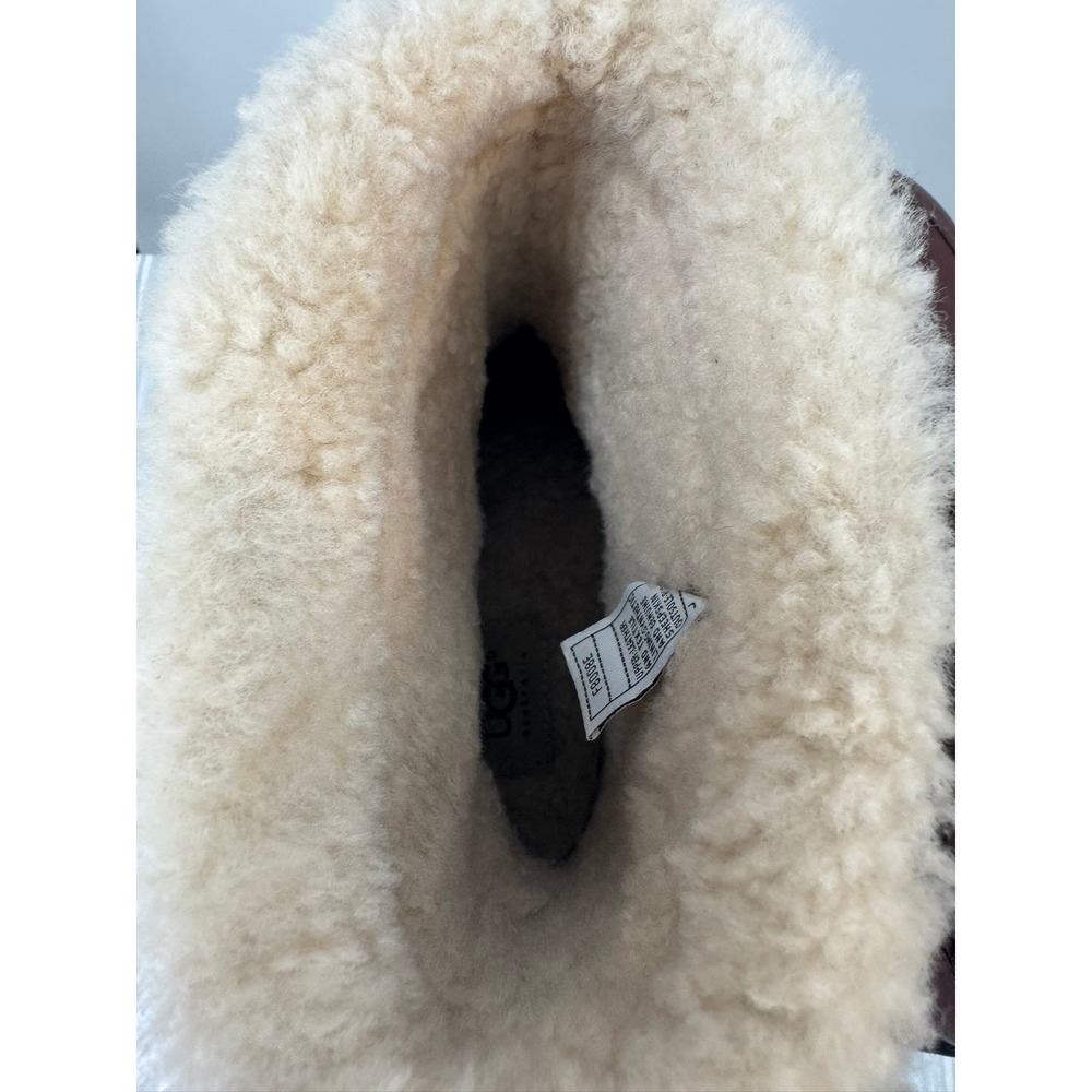 UGG Women's Size 9 Waterproof Boots Stormburst Brown Vibram Shearling Fur Lined - Picture 12 of 15